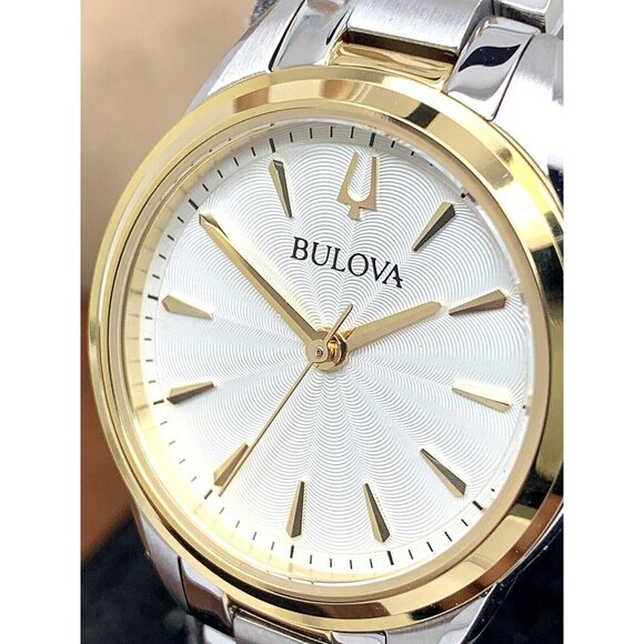 Bulova Women's Watch 98L277 Quartz Silver Dial Two Tone Stainless Steel - Picture 11 of 12